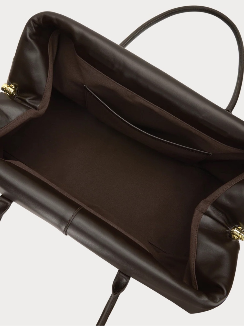 Verafied Club large Leather Tote in Dark Brown - Picture 4 of 12